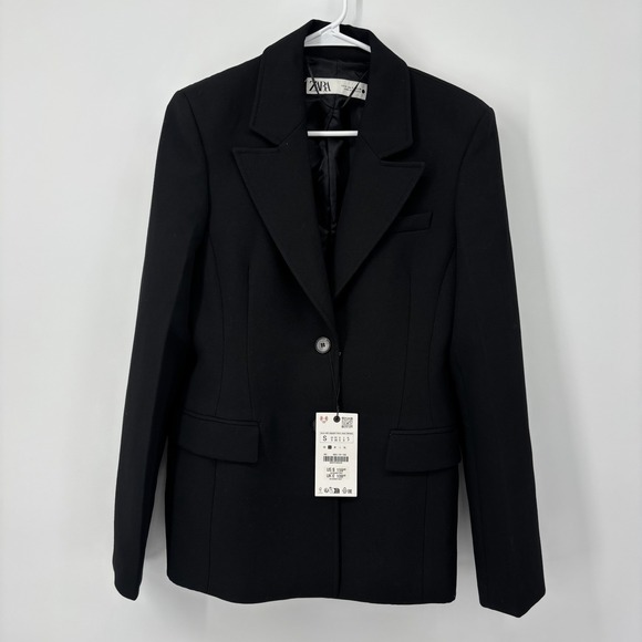 Zara Jackets & Blazers - Zara Cinched Waist Blazer Black Women's Size Small New With Tags